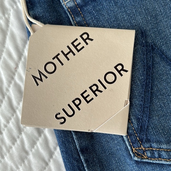 * sold * MOTHER NWT Full Pipe Flood It’s a Small World Jeans size 26 high waist - Picture 15 of 16